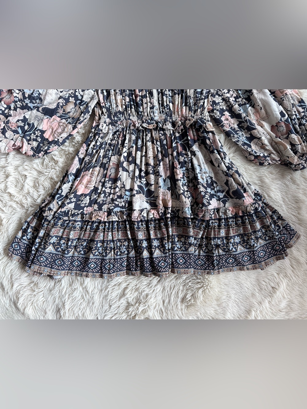 Spell & the Gypsy Amethyst Play Dress in Nightfall Print Boho Size M - Picture 6 of 15